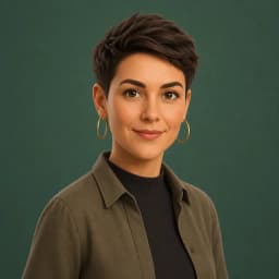 KI-generiertes Porträt von Céline — kein echter Mensch